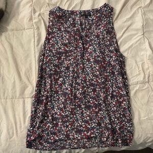 Anne Carson Blue Floral Tank (M)